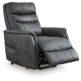 Strawbill Shadow Faux Leather Power Lift Recliner