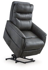 Strawbill Shadow Faux Leather Power Lift Recliner