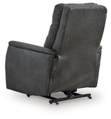 Strawbill Shadow Faux Leather Power Lift Recliner