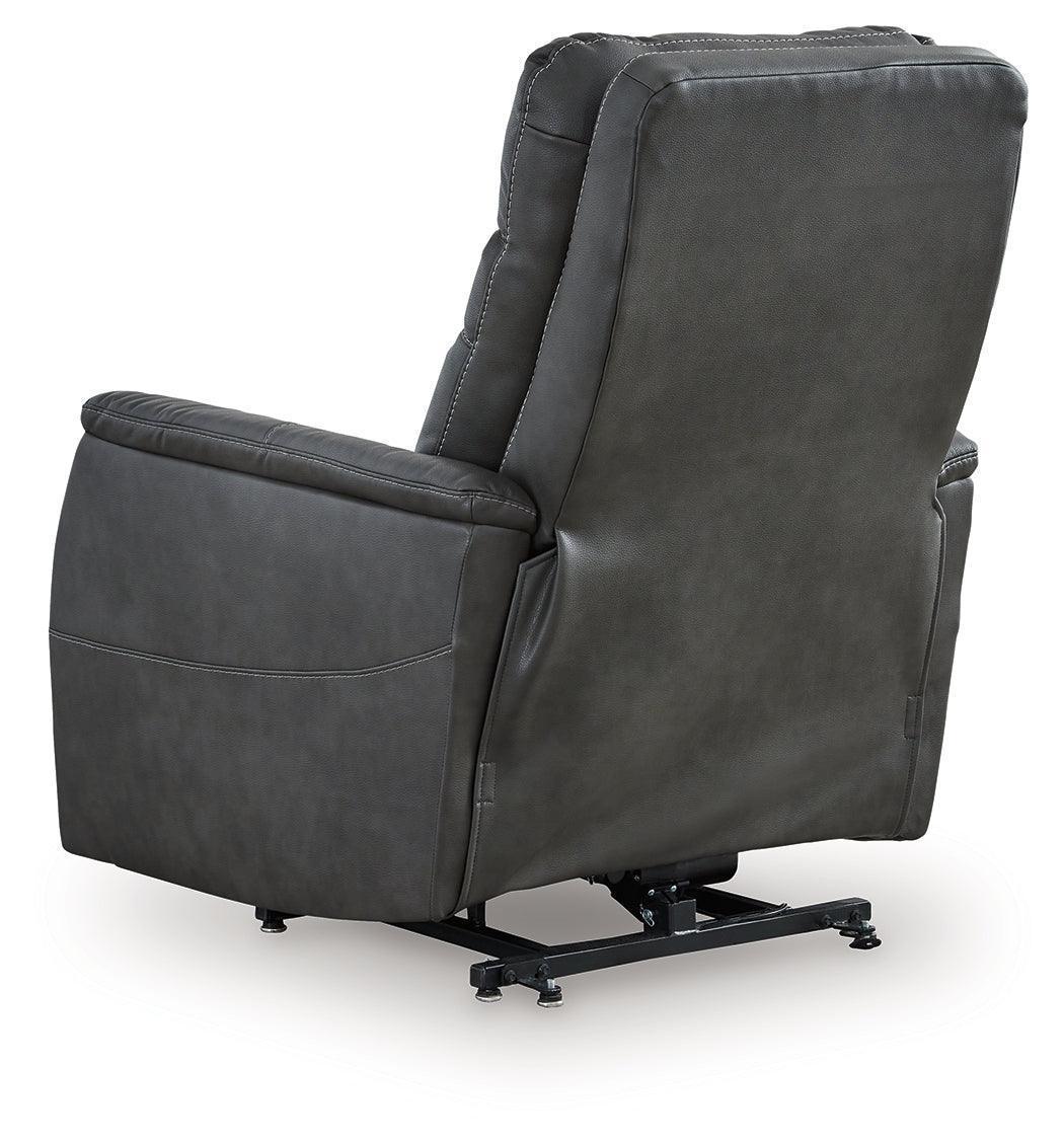 Strawbill Shadow Faux Leather Power Lift Recliner