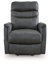 Strawbill Shadow Faux Leather Power Lift Recliner