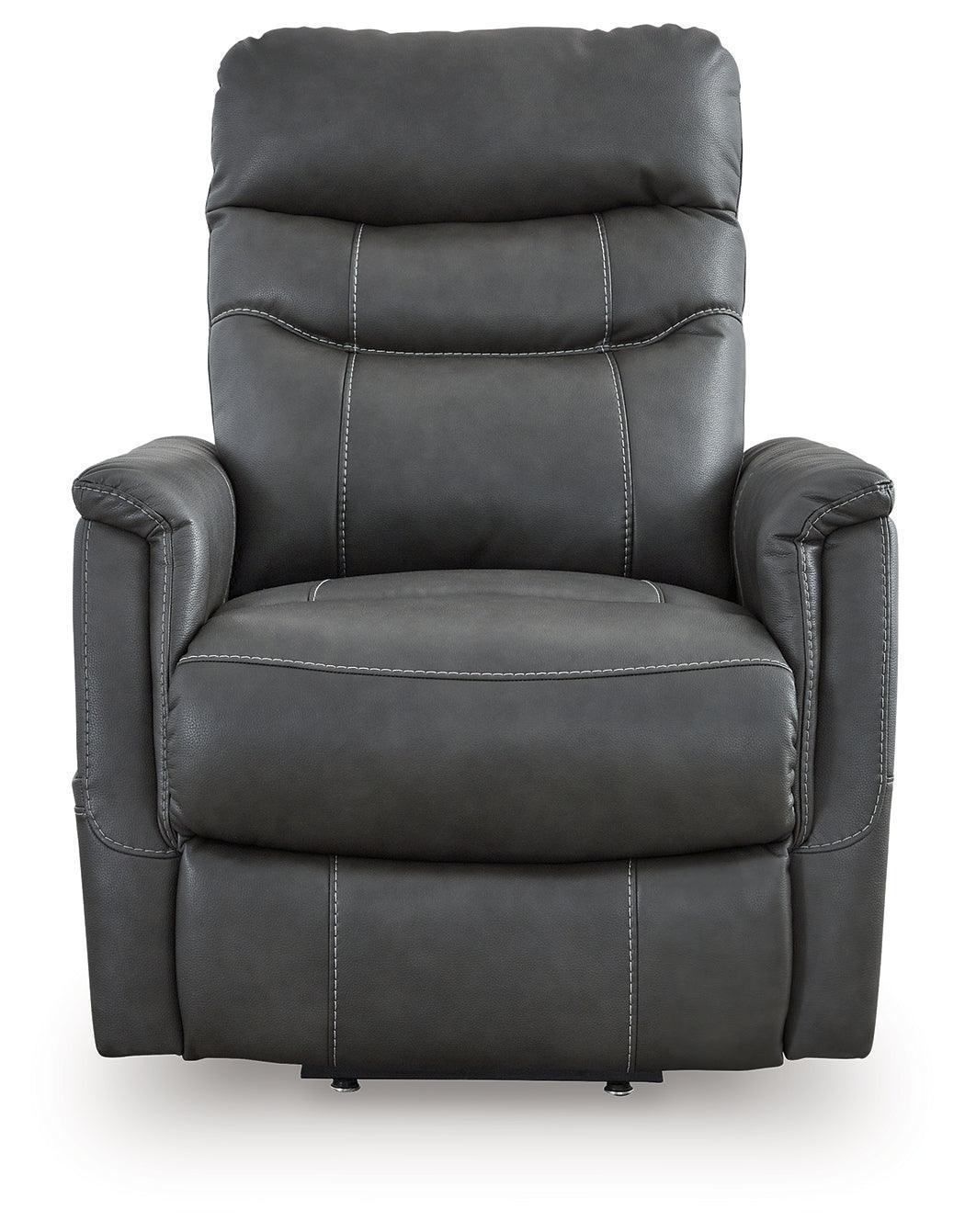Strawbill Shadow Faux Leather Power Lift Recliner