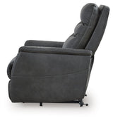 Strawbill Shadow Faux Leather Power Lift Recliner