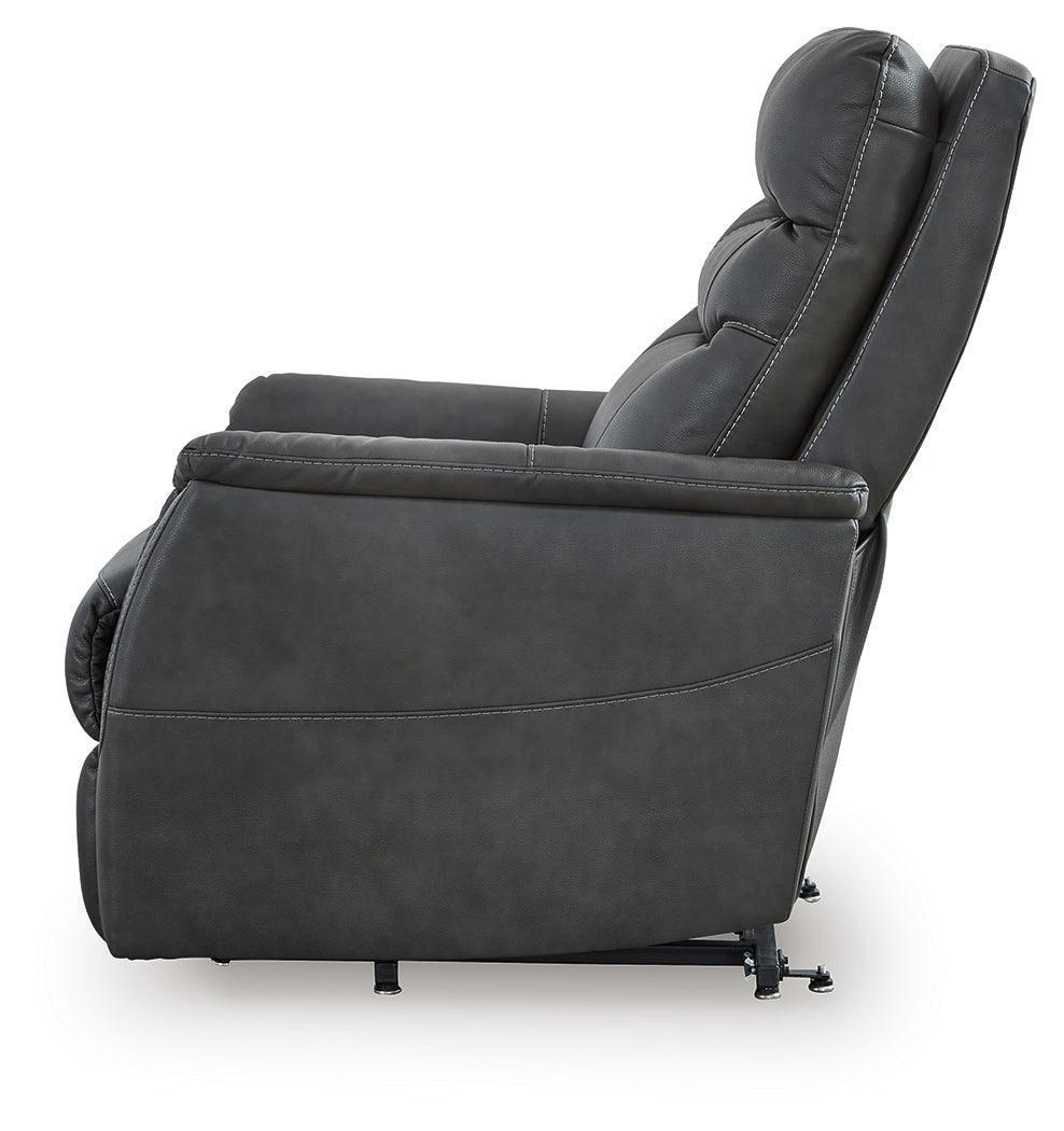 Strawbill Shadow Faux Leather Power Lift Recliner