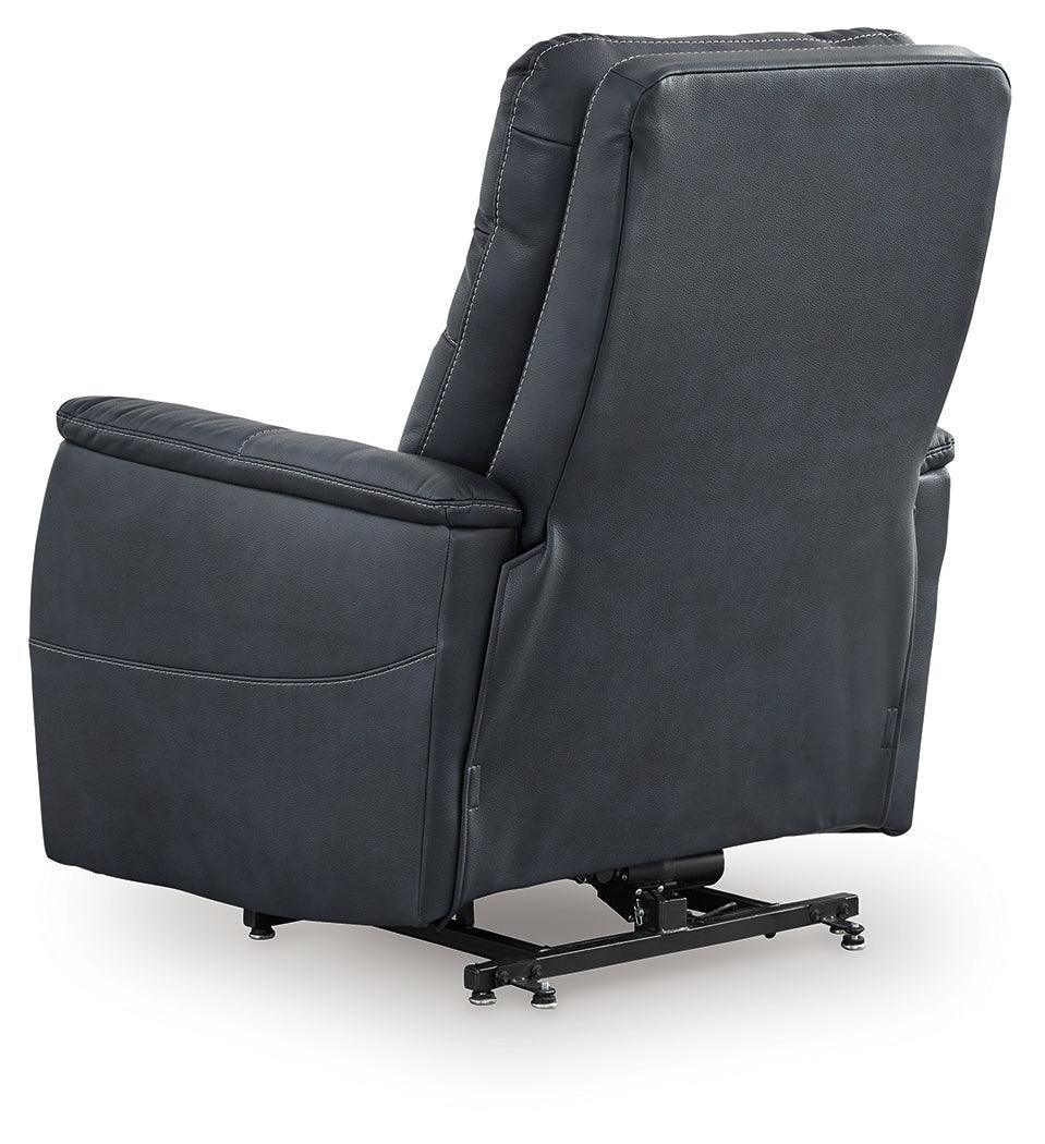 Strawbill Sapphire Faux Leather Power Lift Recliner
