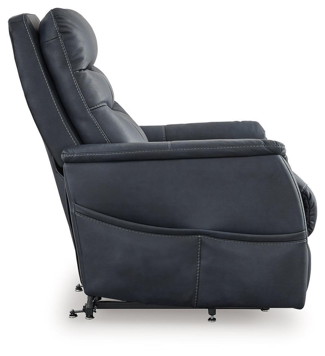 Strawbill Sapphire Faux Leather Power Lift Recliner