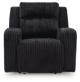 Forest Lake Black Chenille,Velvet Power Recliner