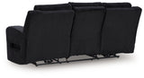 Forest Lake Black Chenille,Velvet Power Reclining Sofa