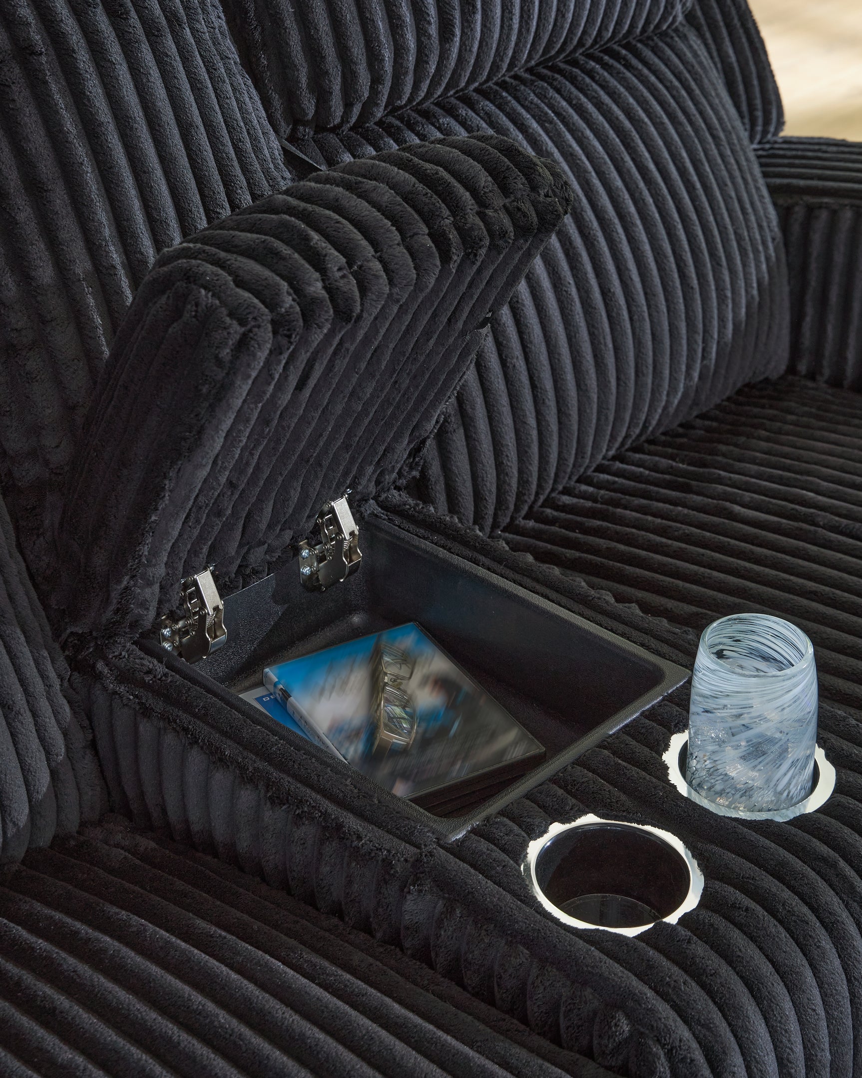 Forest Black Lake Sofa and Loveseat