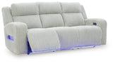 Forest Lake Alloy Chenille,Velvet Power Reclining Sofa