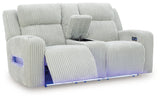 Forest Lake Alloy Chenille,Velvet Power Reclining Loveseat with Console