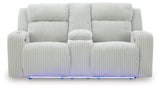 Forest Lake Alloy Chenille,Velvet Power Reclining Loveseat with Console