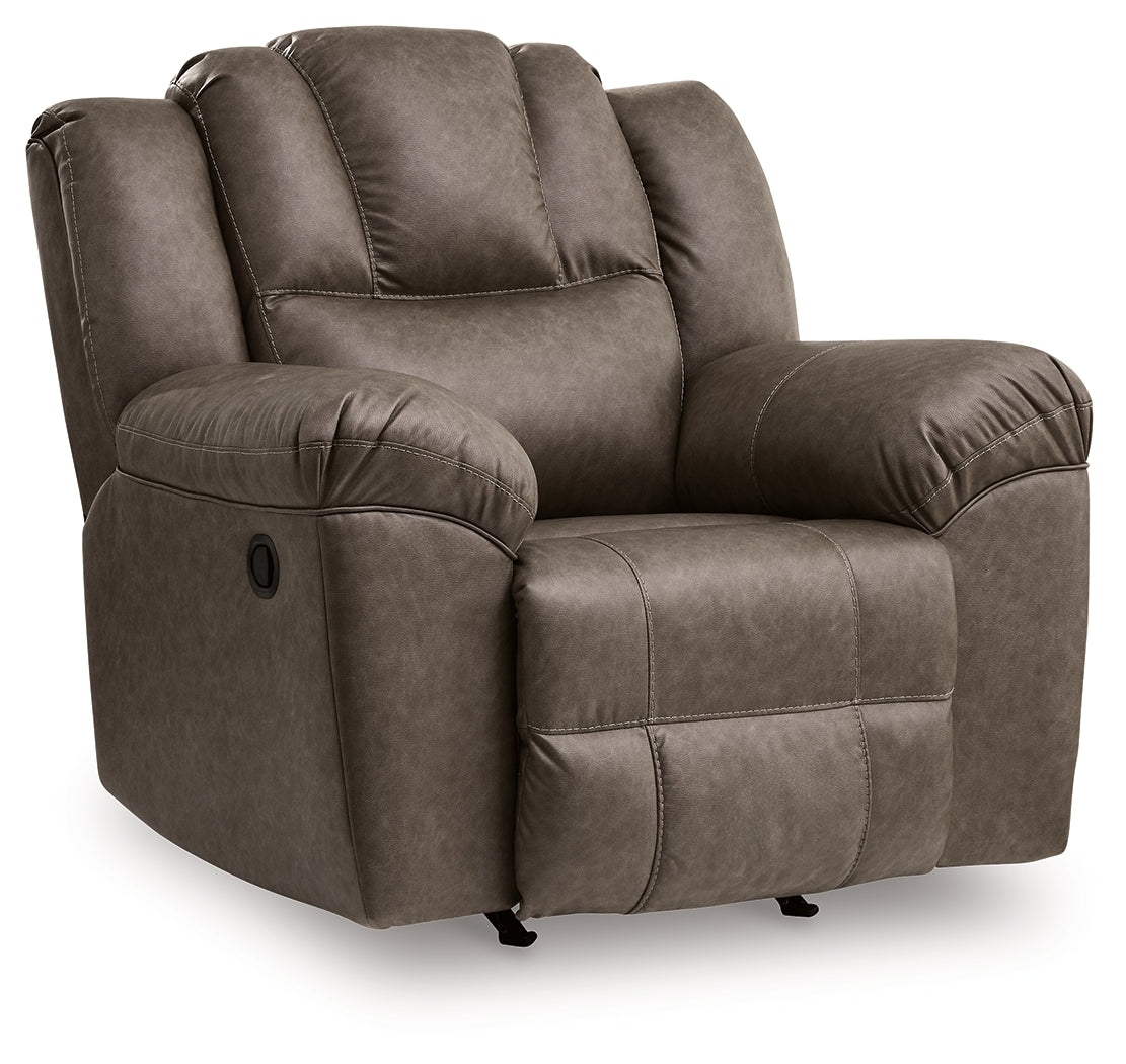 Lowilla Driftwood Faux Leather Recliner