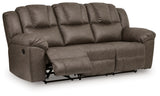 Lowilla Driftwood Faux Leather Reclining Sofa