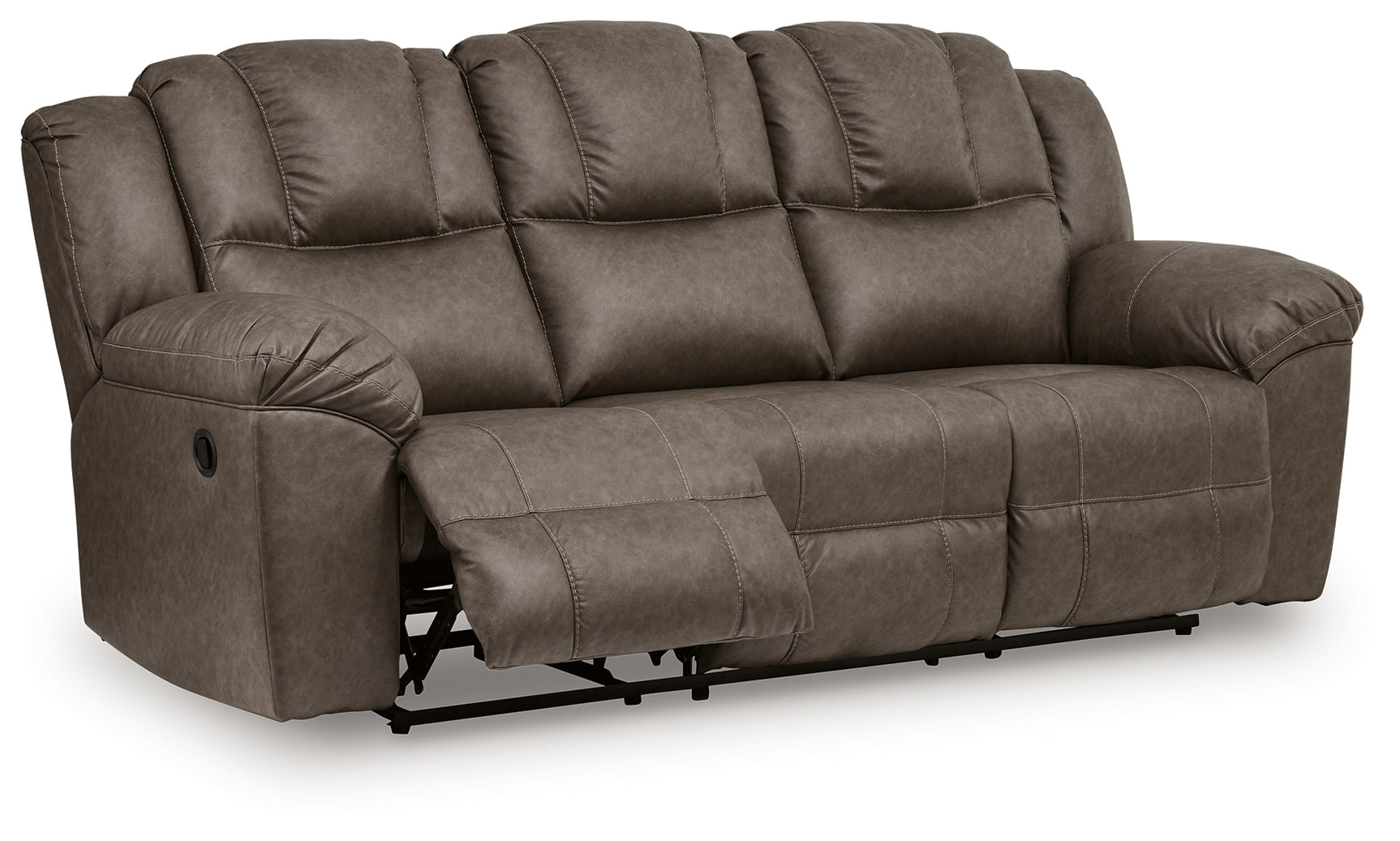 Lowilla Driftwood Faux Leather Reclining Sofa