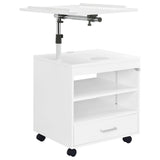 Lerma 1-Drawer Adjustable Tray Top Nightstand with Speaker White High Gloss — product image 5