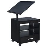Lerma 1-Drawer Adjustable Tray Top Nightstand with Speaker Black Ash — product image 6