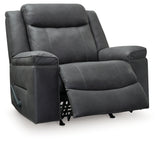 Status Check Shadow Faux Leather Recliner