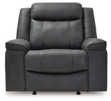 Status Check Shadow Faux Leather Recliner