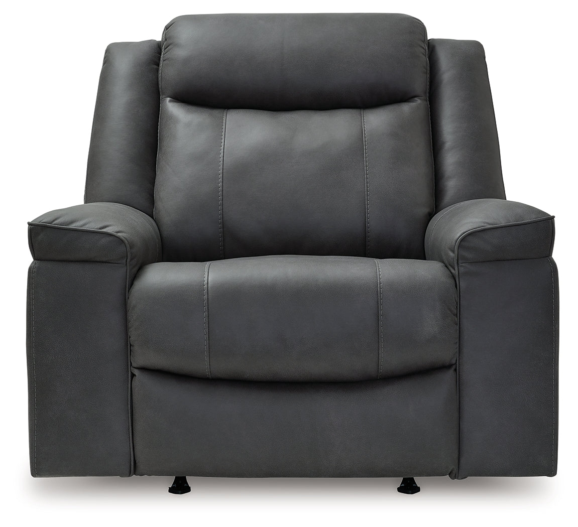 Status Check Shadow Faux Leather Recliner