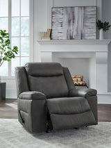 Status Check Shadow Faux Leather Recliner