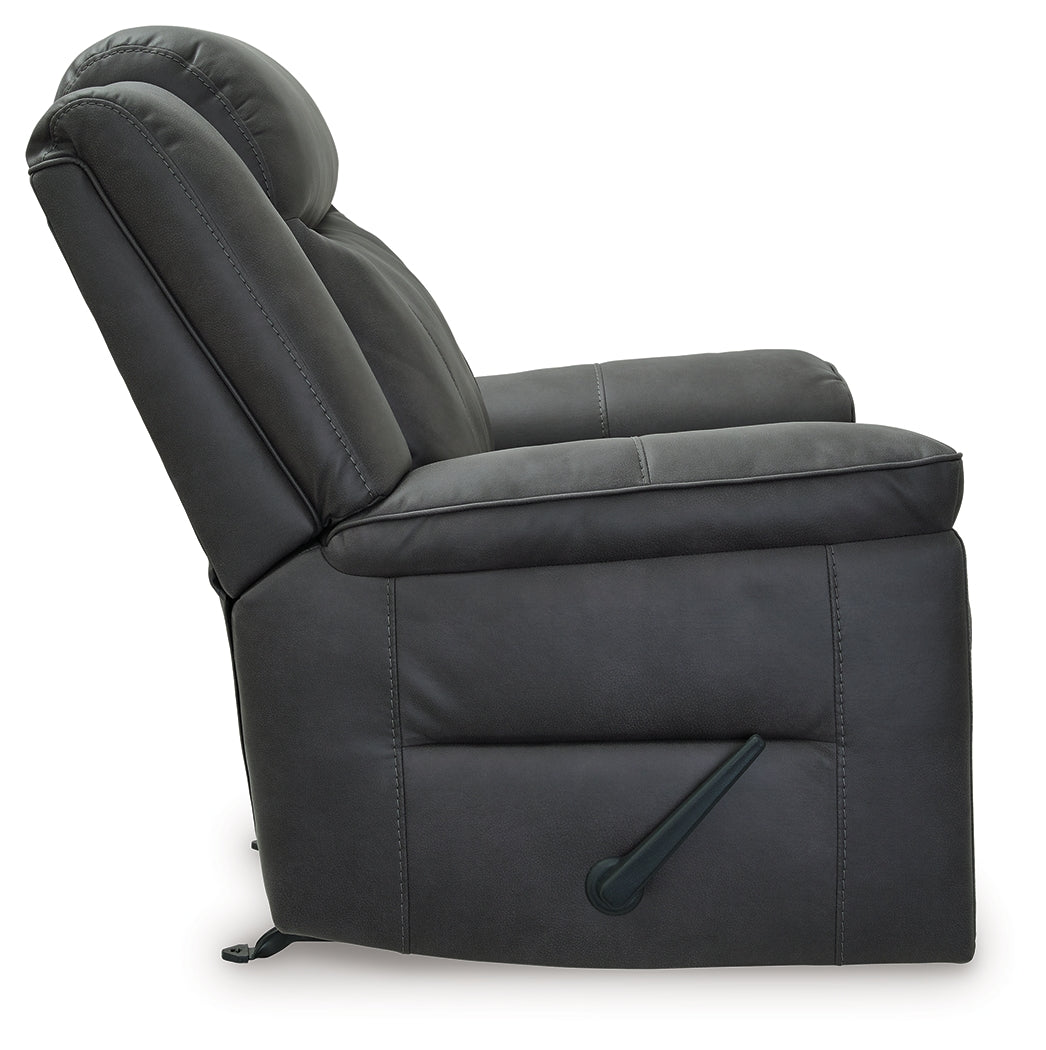 Status Check Shadow Faux Leather Recliner