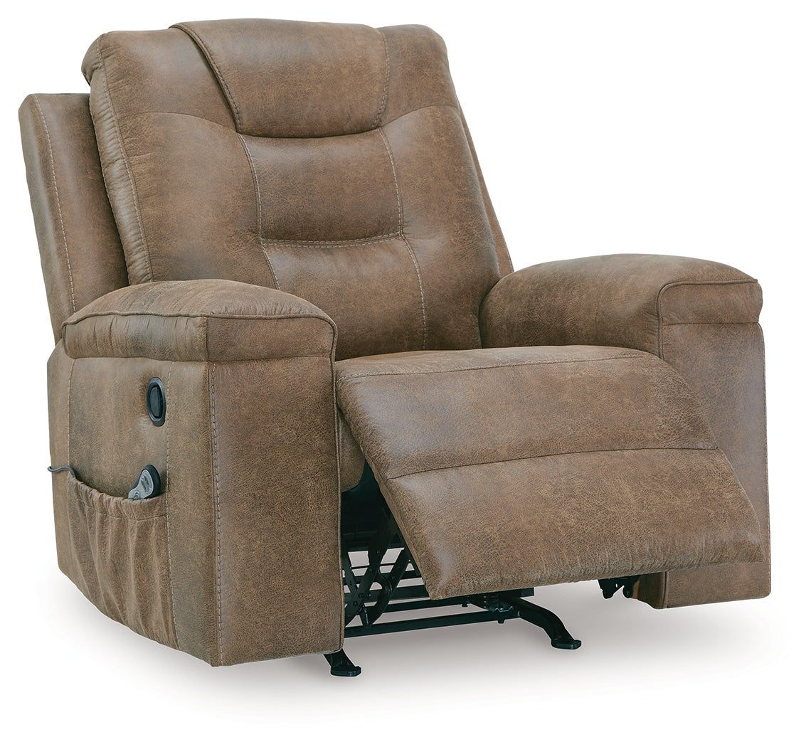 Stockworth Earth Faux Leather Recliner