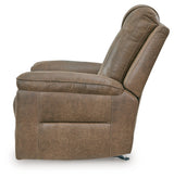 Stockworth Earth Faux Leather Recliner