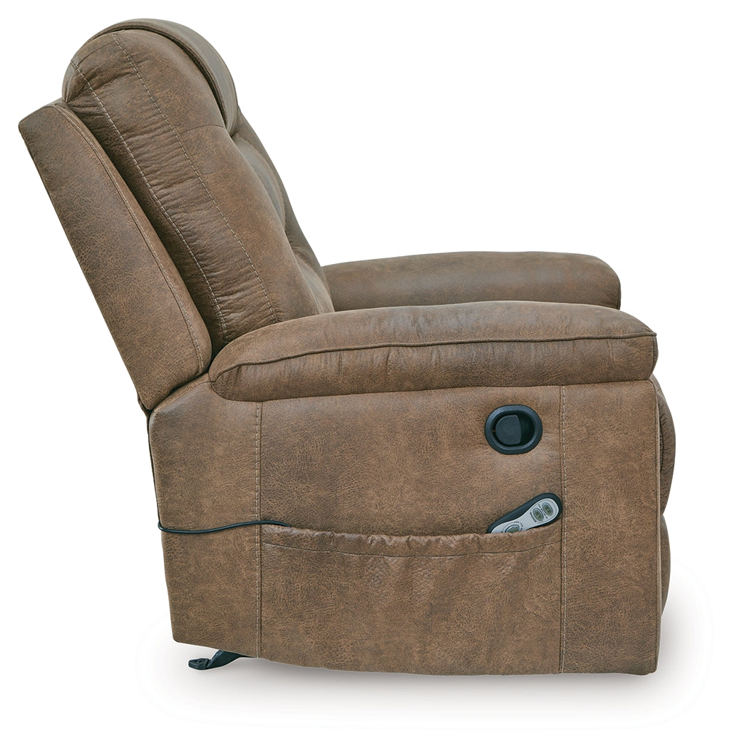 Stockworth Earth Faux Leather Recliner