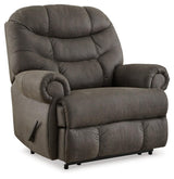 Camera Time Gunmetal Faux Leather Recliner