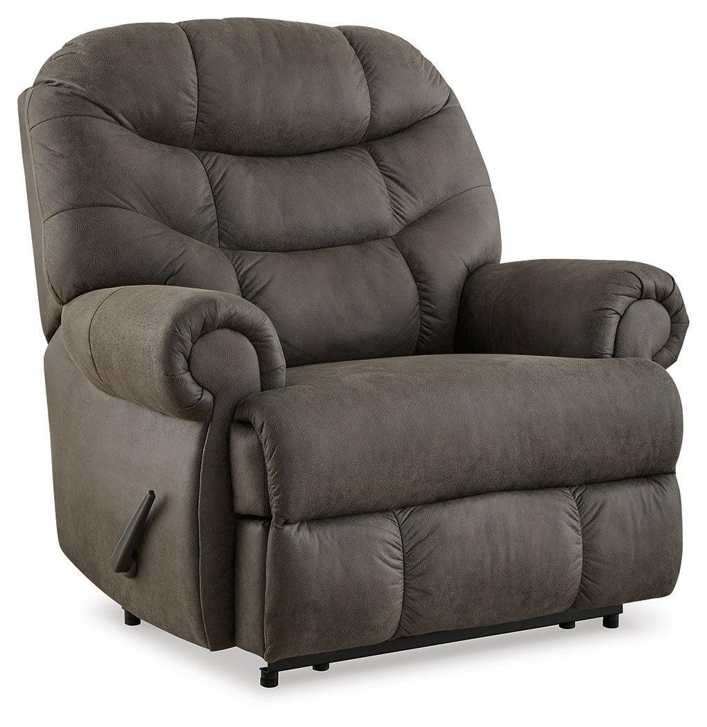Camera Time Gunmetal Faux Leather Recliner