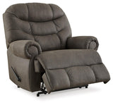 Camera Time Gunmetal Faux Leather Recliner