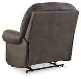 Camera Time Gunmetal Faux Leather Recliner