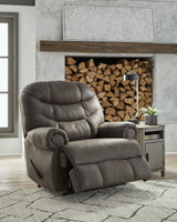 Camera Time Gunmetal Faux Leather Recliner