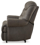 Camera Time Gunmetal Faux Leather Recliner