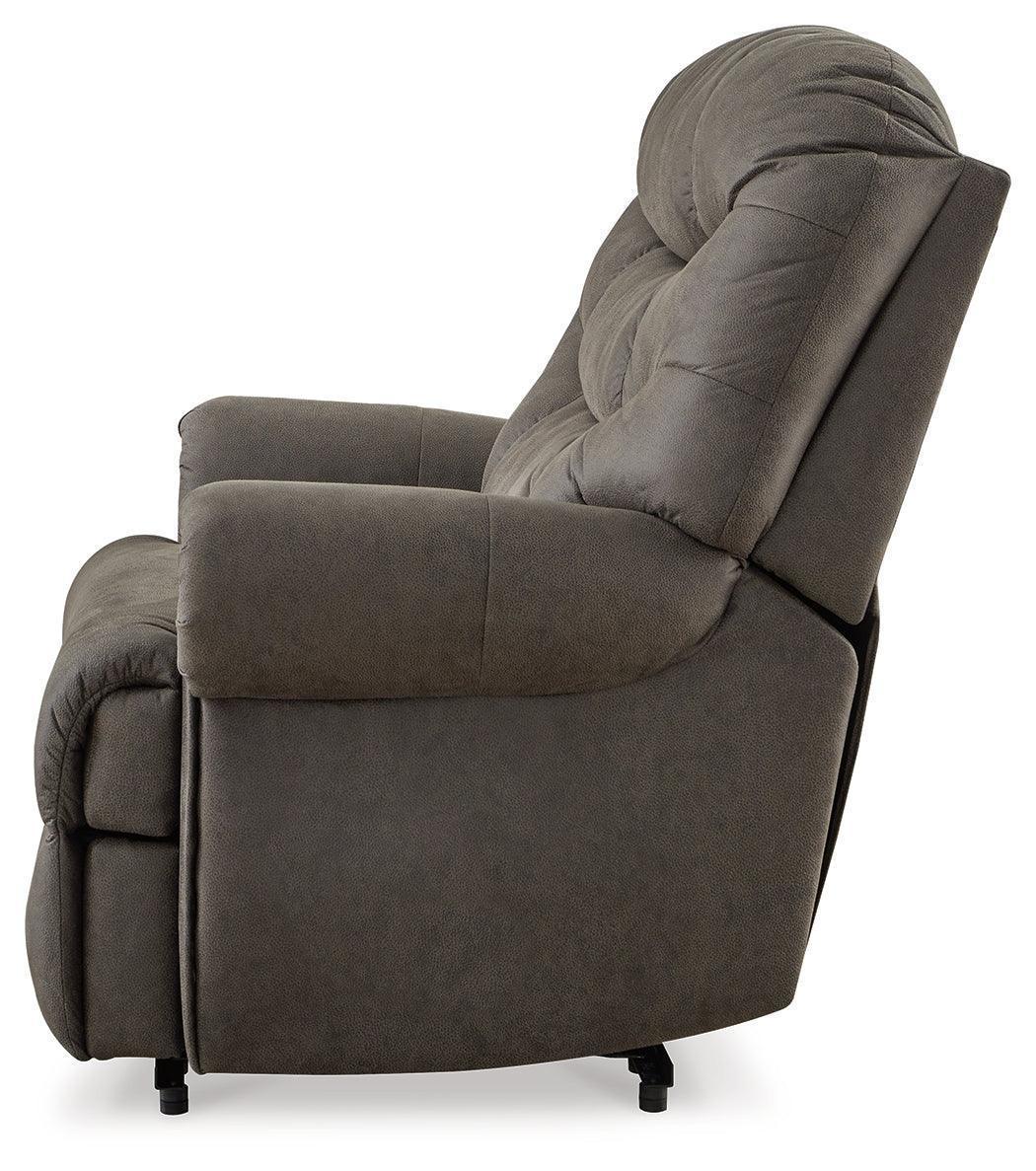 Camera Time Gunmetal Faux Leather Recliner