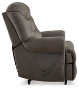 Camera Time Gunmetal Faux Leather Recliner