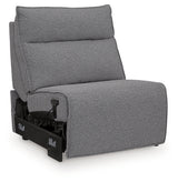 Modmax II Salt and Pepper 8-Piece Power Reclining Sectional with Console