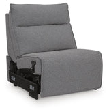 Modmax II Salt and Pepper 7-Piece Power Reclining Sectional with Audio Consoles