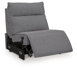 Modmax II Salt and Pepper 8-Piece Power Reclining Sectional with Console