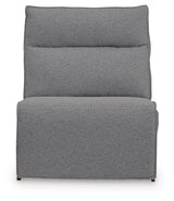 Modmax II Salt and Pepper 7-Piece Power Reclining Sectional with Audio Consoles