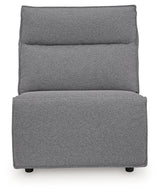Modmax II Salt and Pepper 8-Piece Power Reclining Sectional with Console