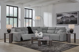 ModMax II Salt and Pepper Next-Gen Nuvella™ 5-Piece Power Reclining Sectional