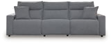 Modmax Salt and Pepper Next-Gen Nuvella™ 3-Piece Power Reclining Sectional