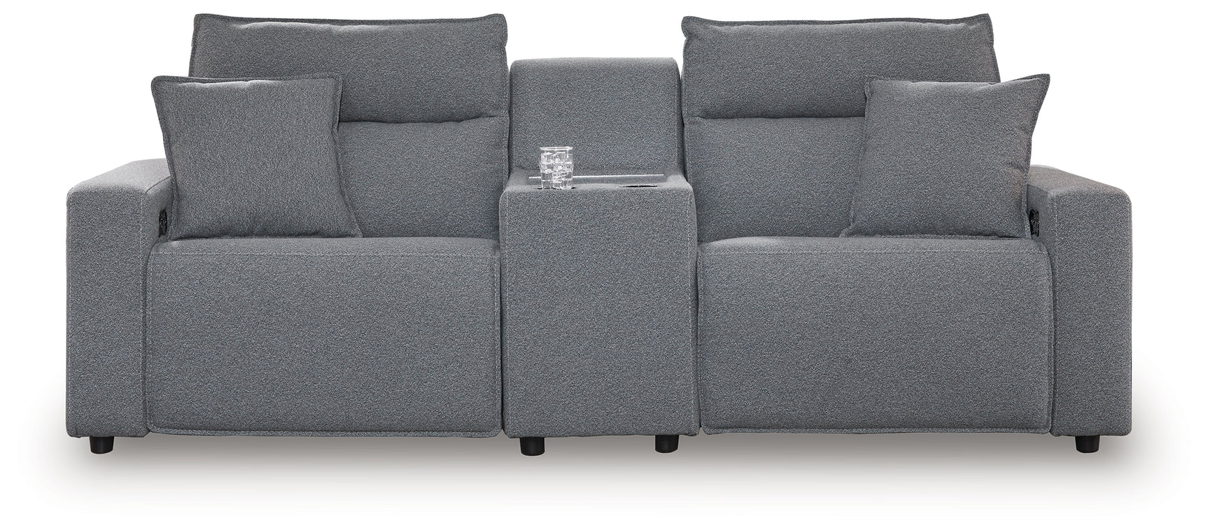 Modmax II Salt and Pepper Next-Gen Nuvella™ 3-Piece Power Reclining Sectional with Console
