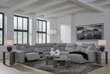 Modmax Salt and Pepper Next-Gen Nuvella™ 7-Piece Power Reclining Sectional with Chaise