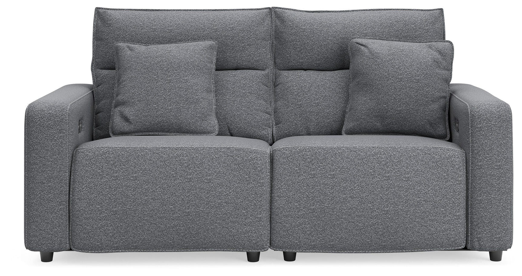 Modmax II Salt and Pepper Next-Gen Nuvella™ 2-Piece Reclining Loveseat from Ella Furniture