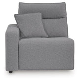 Modmax II Salt and Pepper 7-Piece Power Reclining Sectional with Audio Consoles