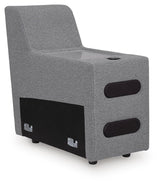Modmax II Salt and Pepper 7-Piece Power Reclining Sectional with Audio Consoles