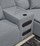ModMax II Salt and Pepper Next-Gen Nuvella™ 3-Piece Power Reclining Sectional